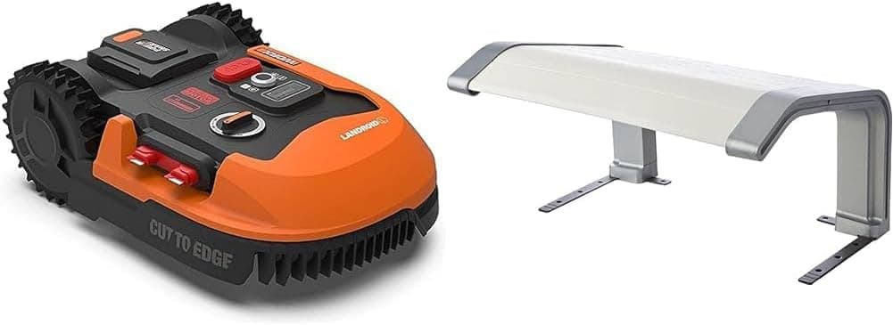 WORX - LANDROID Paket - 500 m² - LANDROID Kabelloser Mähroboter - WR165E + Extra [Weiße Garage - schützt vor Regen und Sonne]