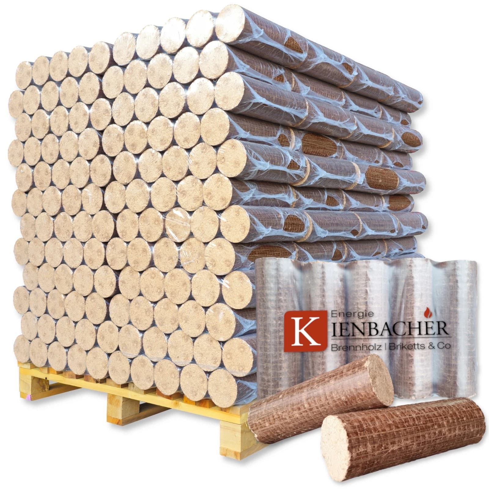 Nestro Briketts Hartholz 960 kg Palette Buche Eiche Holzbriketts Öko Brennstoff