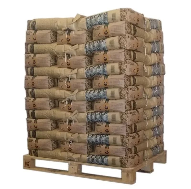 Badger Holzpellets DIN Plus & ENplus A1 – 6 mm – 975 kg (65 × 15 kg)