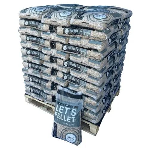 Premium Holzpellets DIN Plus / ENplus A1 – 6 mm – 975 kg (65 × 15 kg)