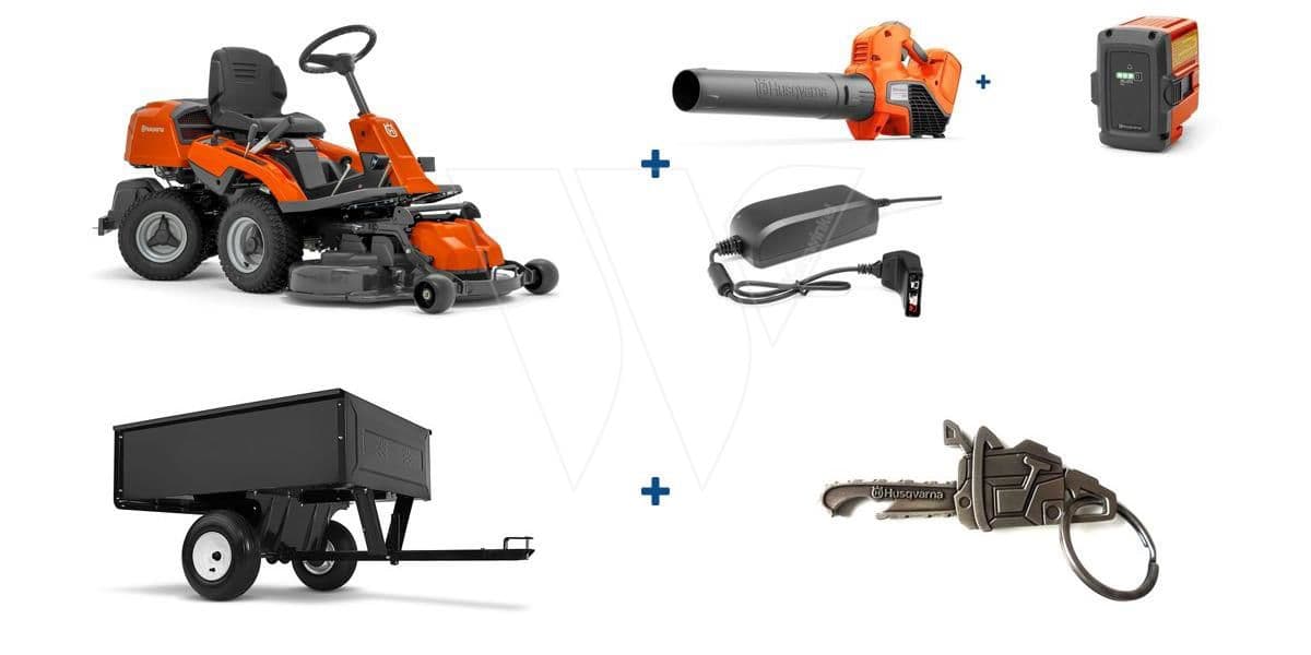 Husqvarna Rider 214C Aufsitzmäher inklusive 94cm Mähdeck Acite Angebot-Super Angebot