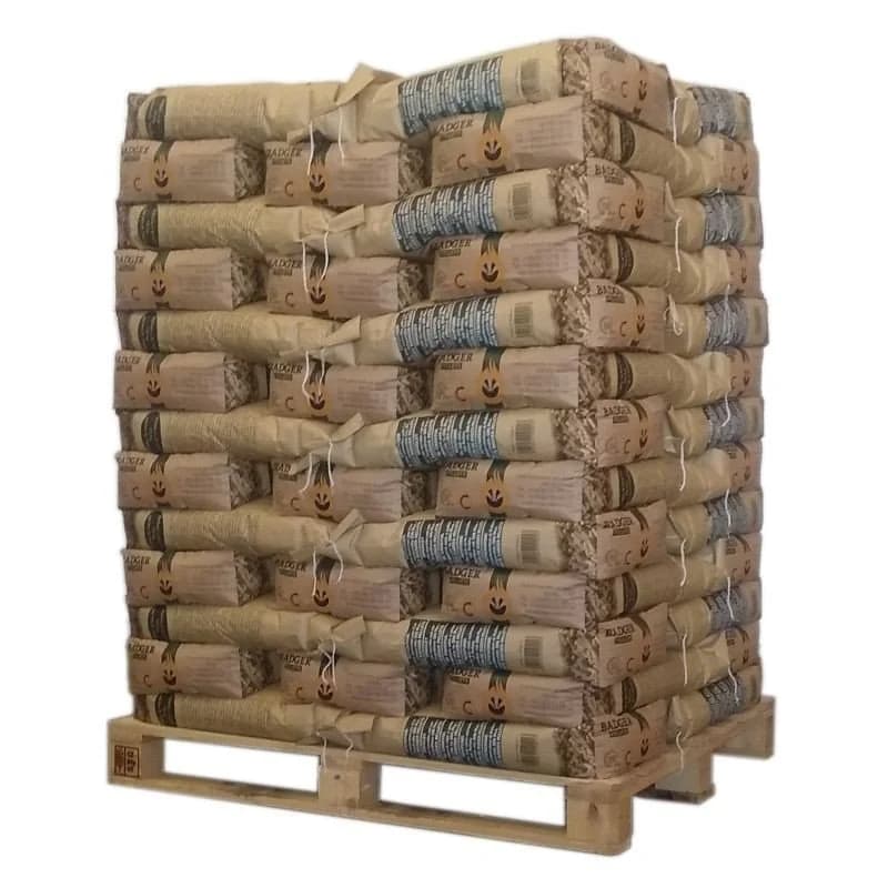 Holzpellets Pellet Badger – Palette mit 65 Säcken à 15 kg