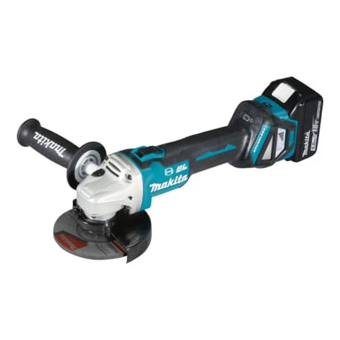 Makita Akku-Winkelschleifer DGA513RTJ 18 V / 5,0 Ah, 2 Akkus + Ladegerät im MAKPAC