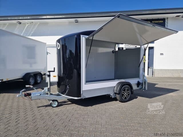 Geschlossener Kofferanhänger Cheval Liberté Roadster 300 mit Seitentür, Seitenklappe, Leichtmetallfelgen, Mehrzweckbox, geeignet für Sport, Freizeit, 
