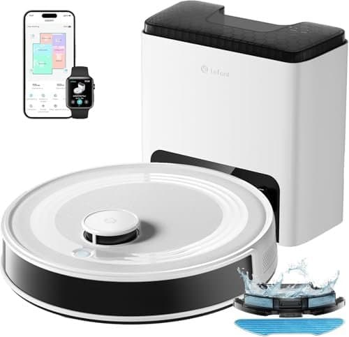 Lefant M2 Plus Robot Aspirateur Laveur 6000Pa avec Station Vidage Automatique Poussière - M330 Pro Noir