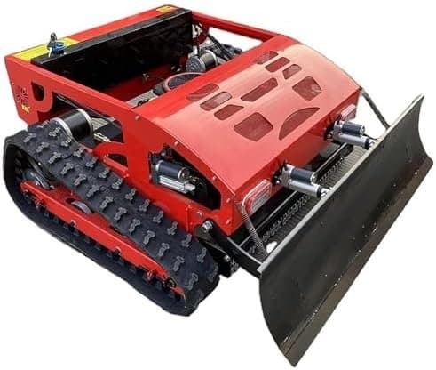 Tondeuse à gazon hybride gaz-électrique avec pelle à neige – Tondeuse télécommandée 7,5 CV, télécommande visuelle, capacité de pente de 45°