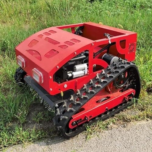 Tondeuse à gazon robot | Tondeuse à essence quatre temps | Télécommande | Monte jusqu'à 30° d'inclinaison | Équipement d'entretien de la pelouse pour 