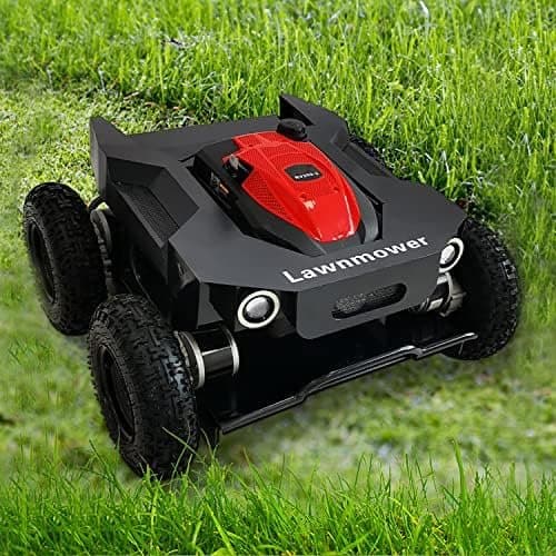 DISHENGZHEN Tondeuse robotique Hybride gaz-électrique, Tondeuse robotisée télécommandée de 7,5 ch