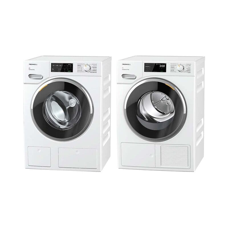 Miele Waschmaschine WWG 700-60 CH rechs + Tumbler TWH 700-80 CH links