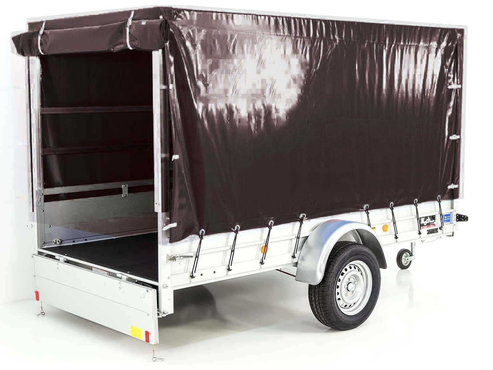 1300 kg Anhänger | 150 x 300 cm | mit schwarzer Plane | Typ 7.13