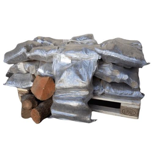 90 Sacos de Leña de Encina – Combustión Lenta y Alto Poder Calorífico