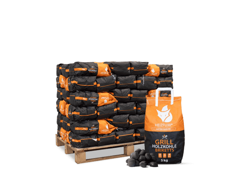 Heizfuxx Grillbriketts 5kg x 60 Sack 300kg 60er Palette