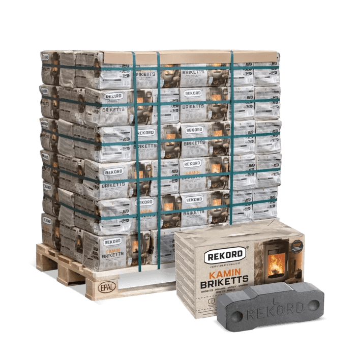 Braunkohlebriketts 90 x 10 kg – REKORD