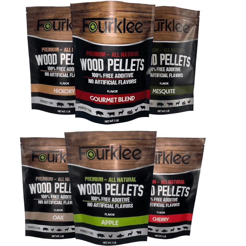 6 Stück verschiedene Geschmacksrichtungen, Pellet-Grill, Pellets für Smoker-Grill, je 0,5 kg