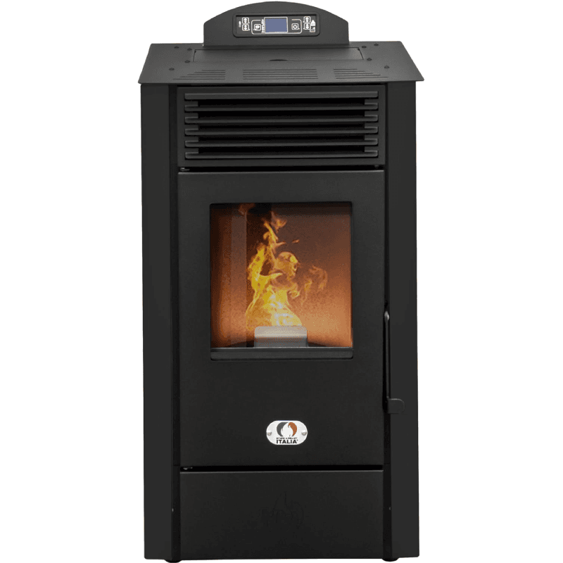 STUFE A PELLET ITALIA California 8 KW | Pelletöfen Effizienz 91% Heizt 70m²