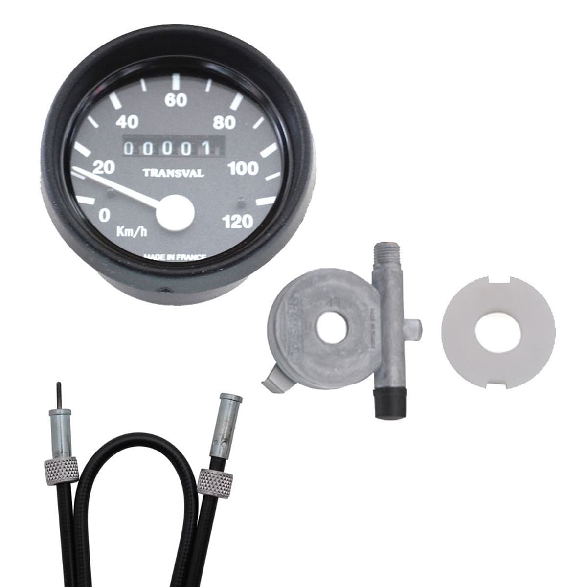 Transval - Compteur Cyclo Mbk 51 À Roues Grimeca - 120km/h Transval