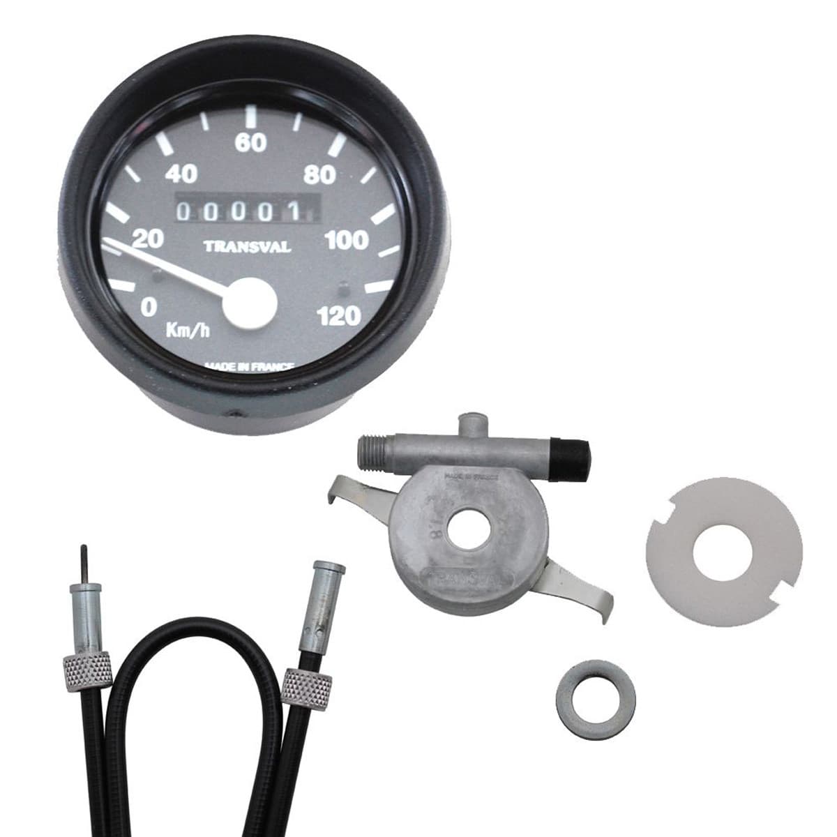 Transval - Compteur Cyclo Mbk 51 À Roues Leleu - 120km/h Transval