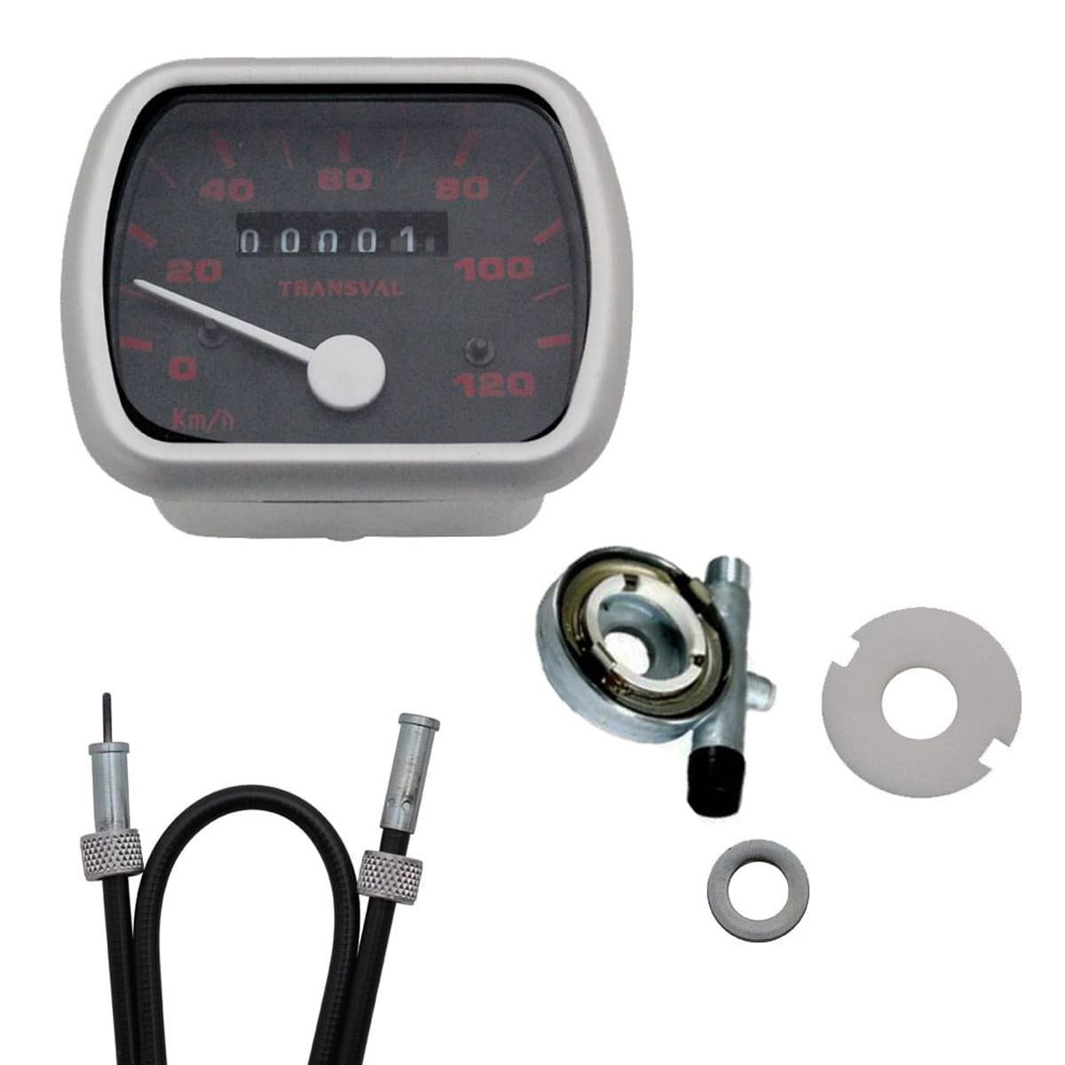 Transval - Compteur Cyclo Peugeot 103 Mvl Roues 17p - 120km/h Transval