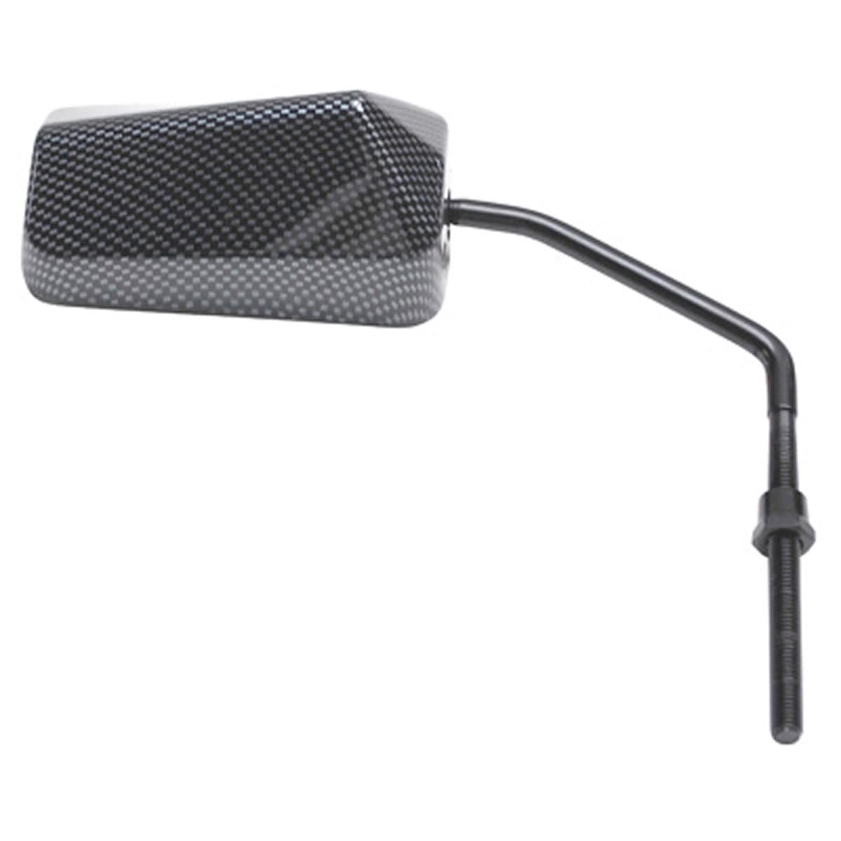 Adaptable - Rétroviseur Scooter F1 Carbone Réversible M8 Pas 125 Tige Longue Noire