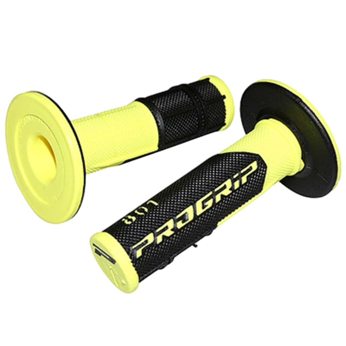 Progrip - Poignées De Guidon - Progrip 801 Off Road Noir / Jaune Fluo