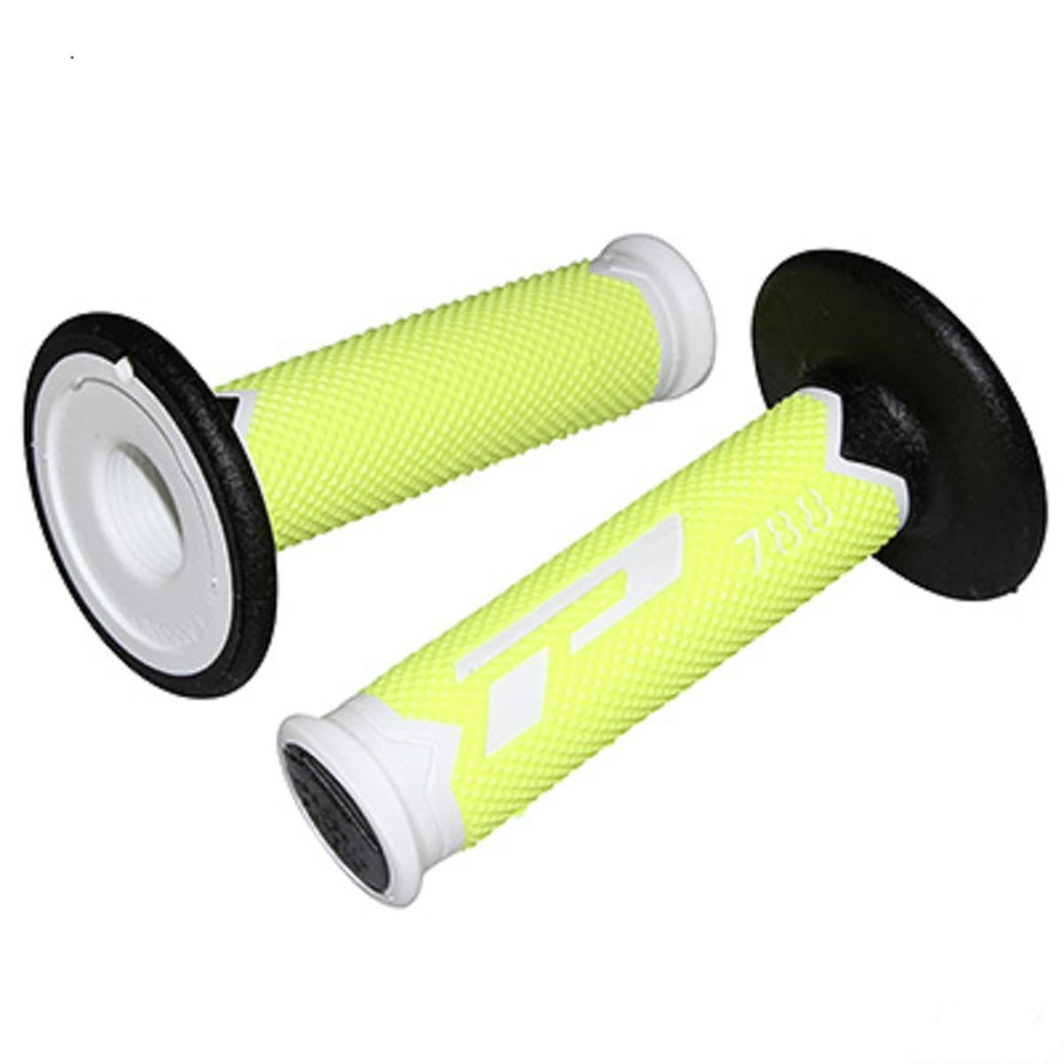 Progrip - Poignées De Guidon - Progrip 788 Off Road Blanc / Noir / Jaune Fluo