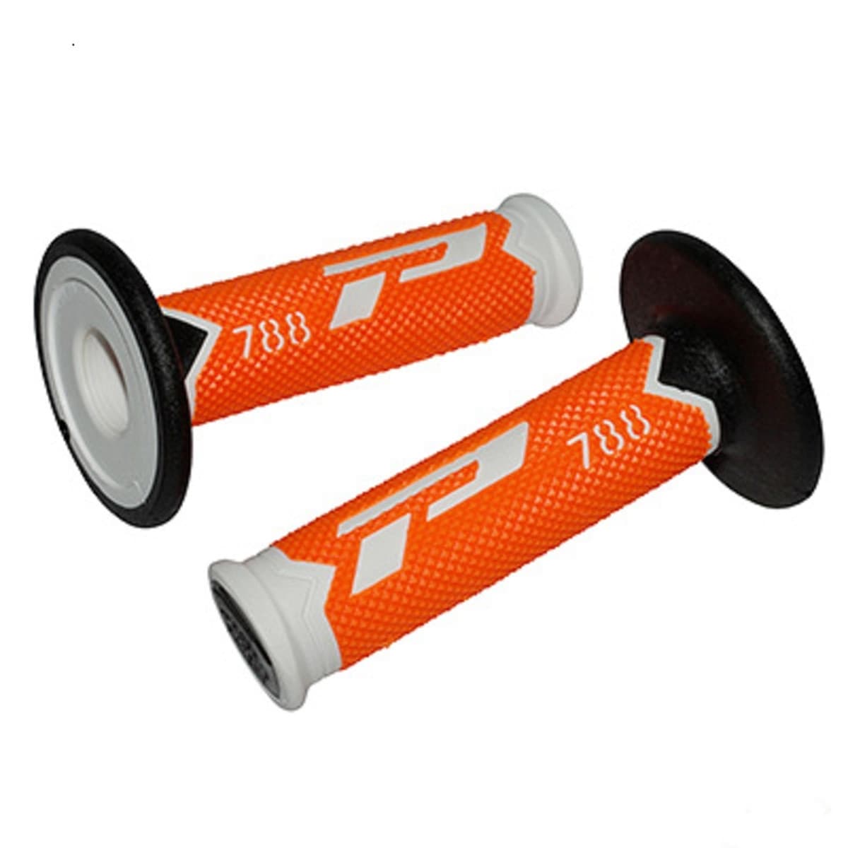 Progrip - Poignées De Guidon - Progrip 788 Off Road Blanc / Noir / Orange Fluo