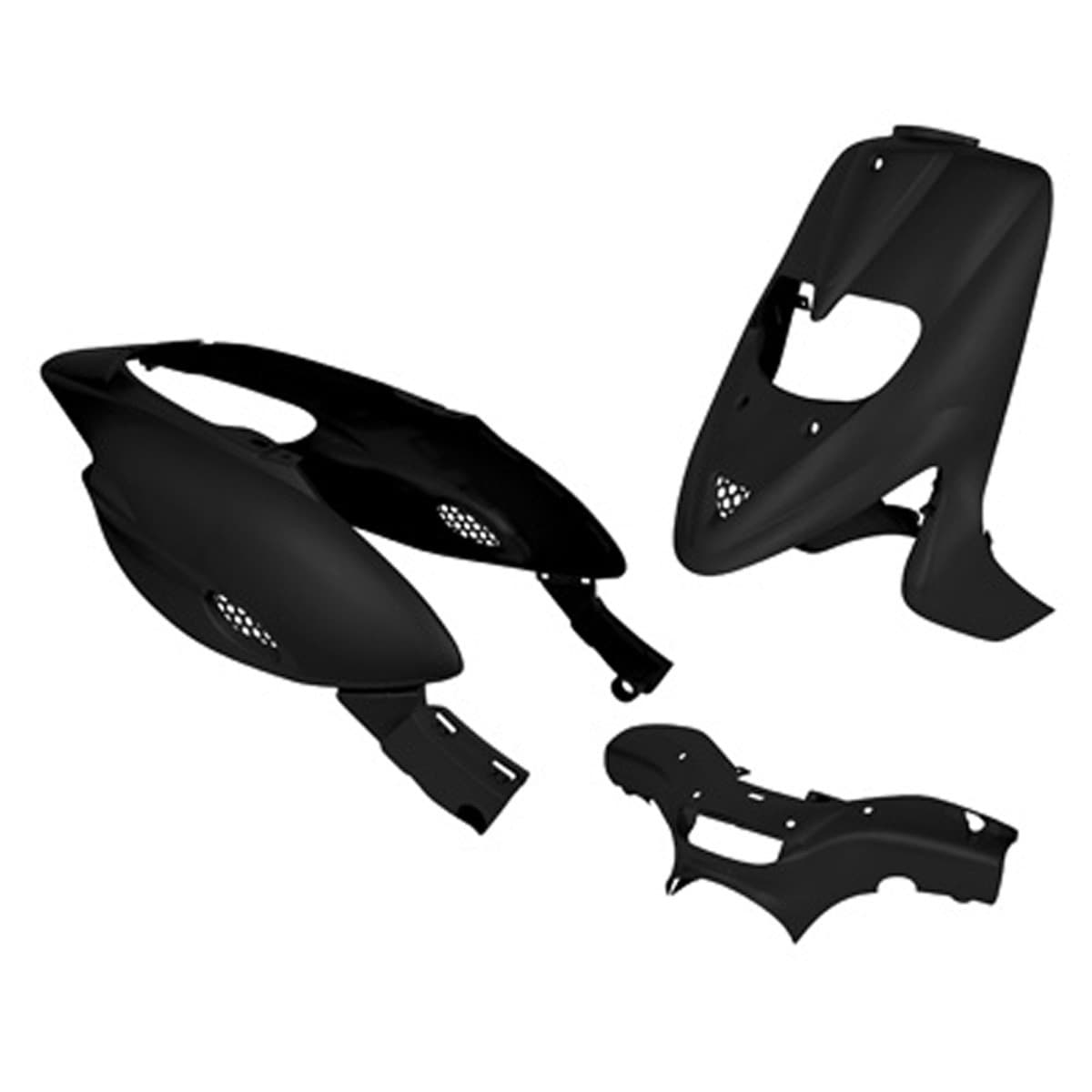 Adaptable - Kit Carénages / Carrosserie Gilera Stalker - Noir Brillant 5 Pièces