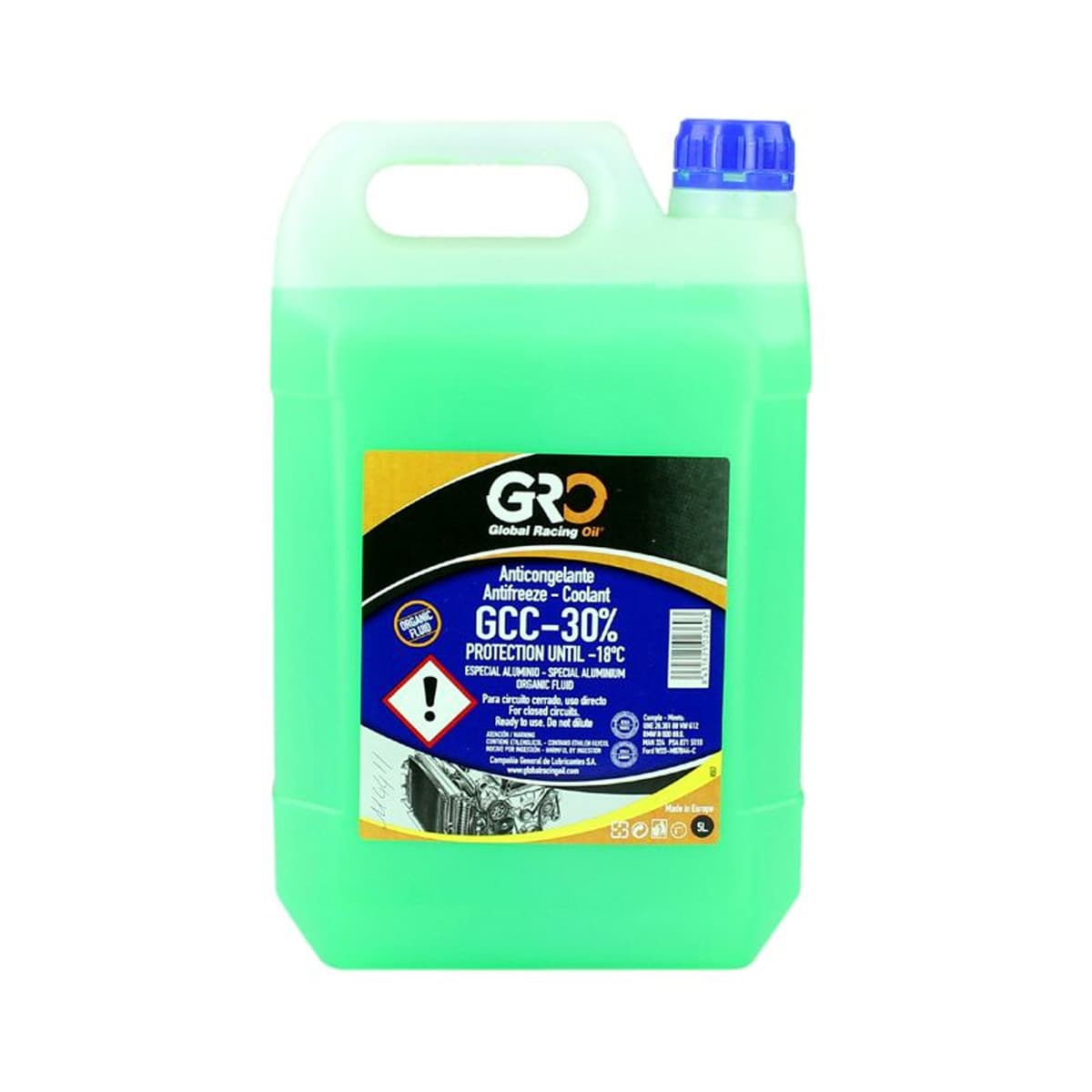 Global Racing Oil - Liquide De Refroidissement Gcc -30% - Global Racing Oil Bidon 5 Litres
