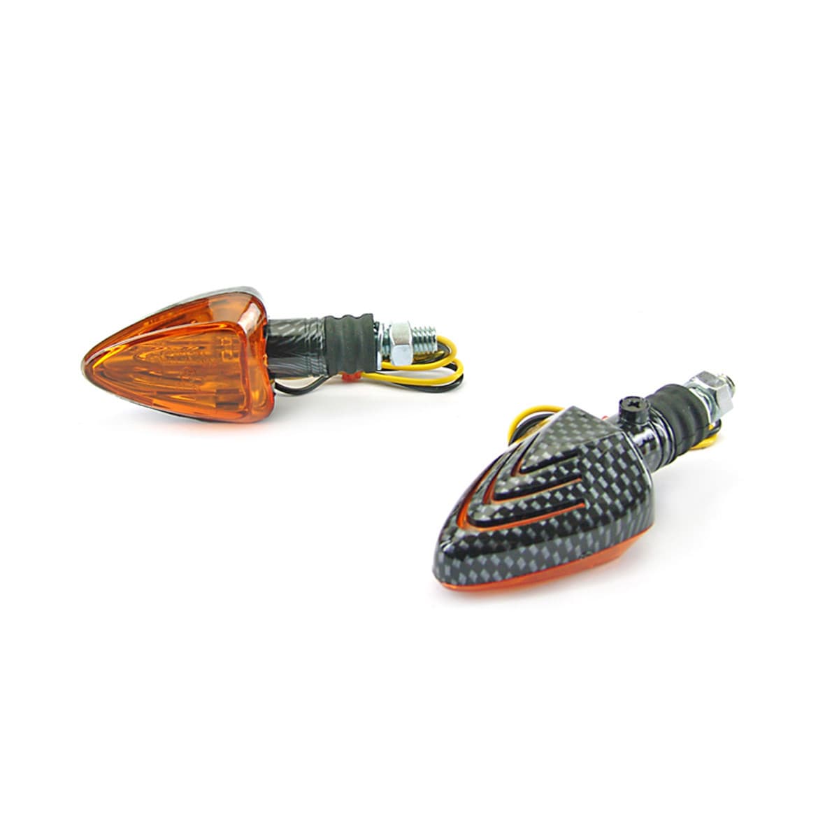 Adaptable - Clignotants Replay Triangle Ba9s Carbone Brillant Universels (paire)