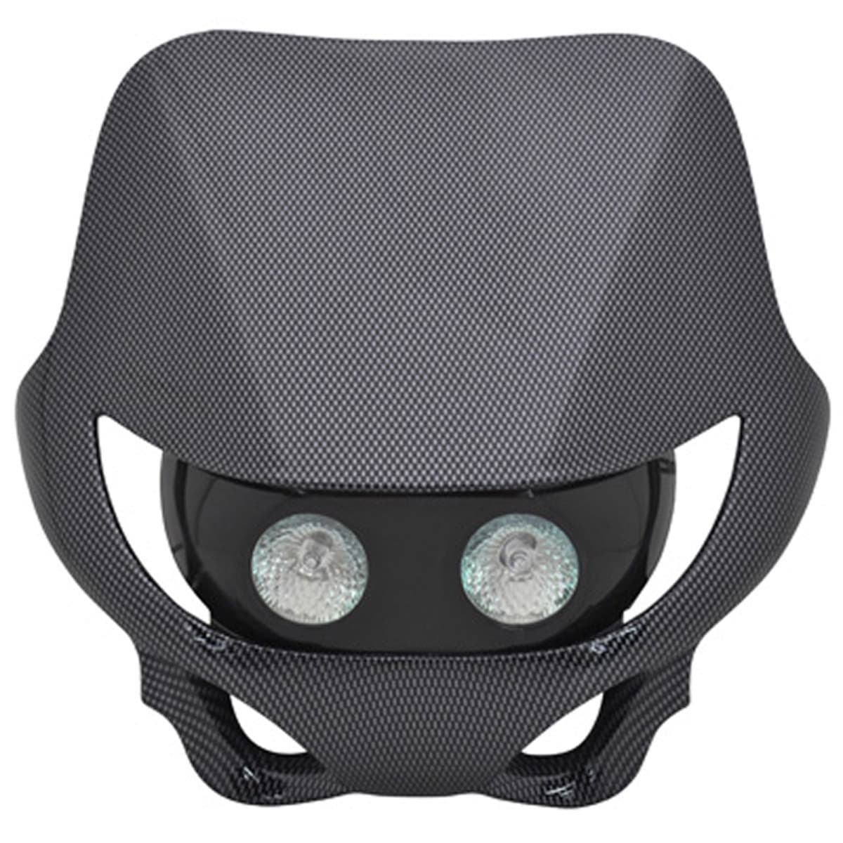 Adaptable - Tête De Fourche / Plaque Phare - Enduro 2x20w Look Carbone
