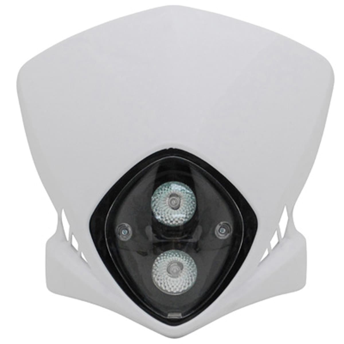 Adaptable - Tête De Fourche / Plaque Phare - Duke 2x20w Blanc