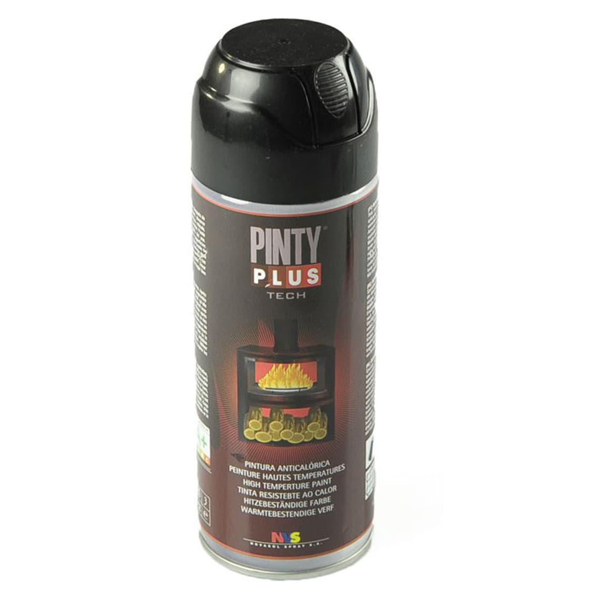 Adaptable - Bombe Peinture - Noir Mat Haute Température 600°