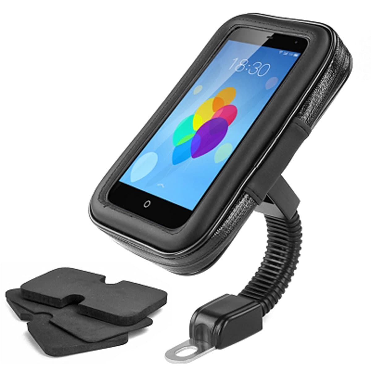 Adaptable - Support Smartphone Gps Étanche Universel Moto Scooter Fixation Rétroviseur