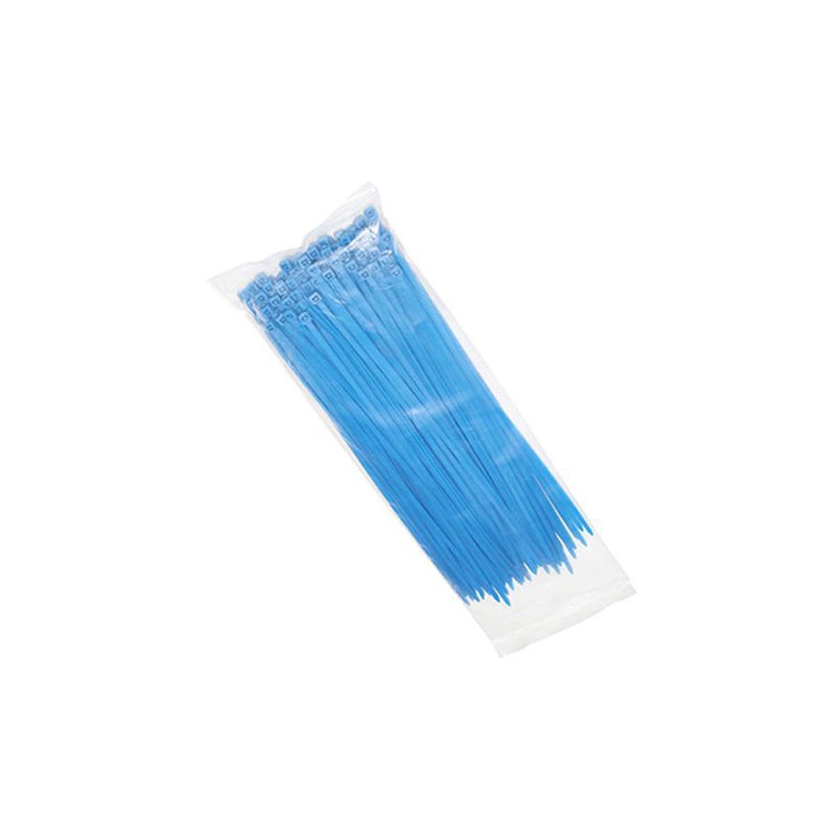 Adaptable - Collier De Serrage Type Rilsan - 3.6 X 250mm Bleu Fluo