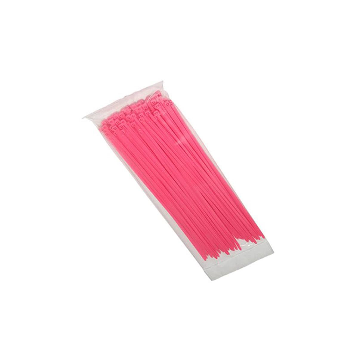 Adaptable - Collier De Serrage Type Rilsan - 3.6 X 250mm Rose Fluo