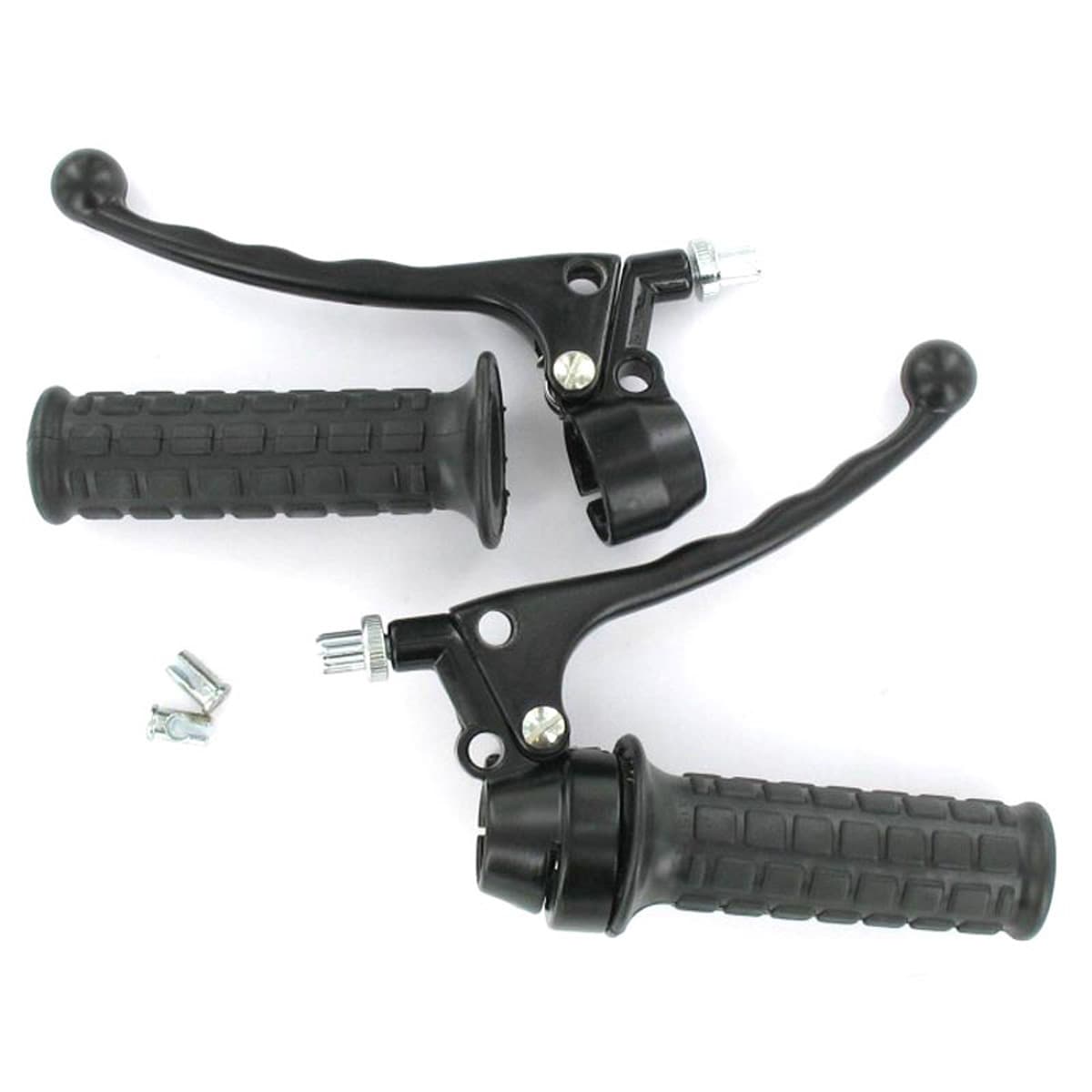 Rsm - Kit Leviers Frein / Accélérateur - Vintage Levier À Boule Alu Noir