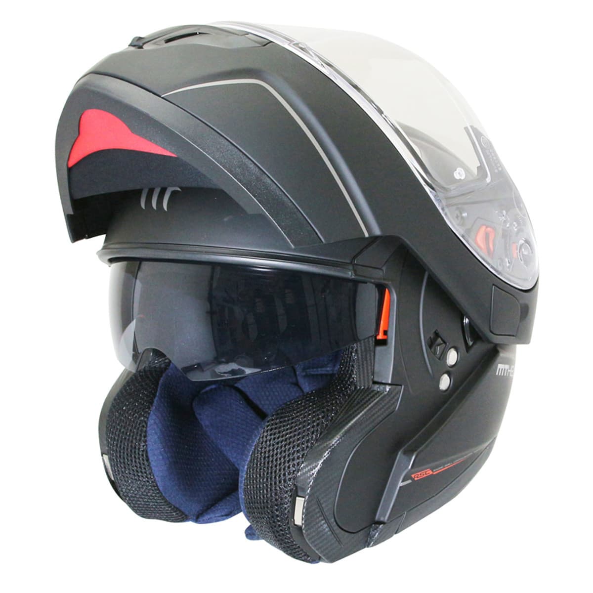 Mt Helmets - Casque Modulable - Mt Atom Sv Double Ecran Noir Mat Xs