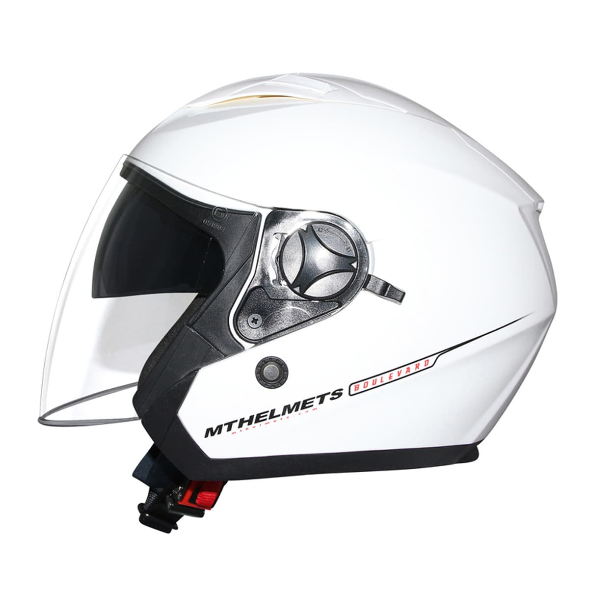 Mt Helmets - Casque Jet - Mt Boulevard Sv Double Ecran Blanc Brillant Xs