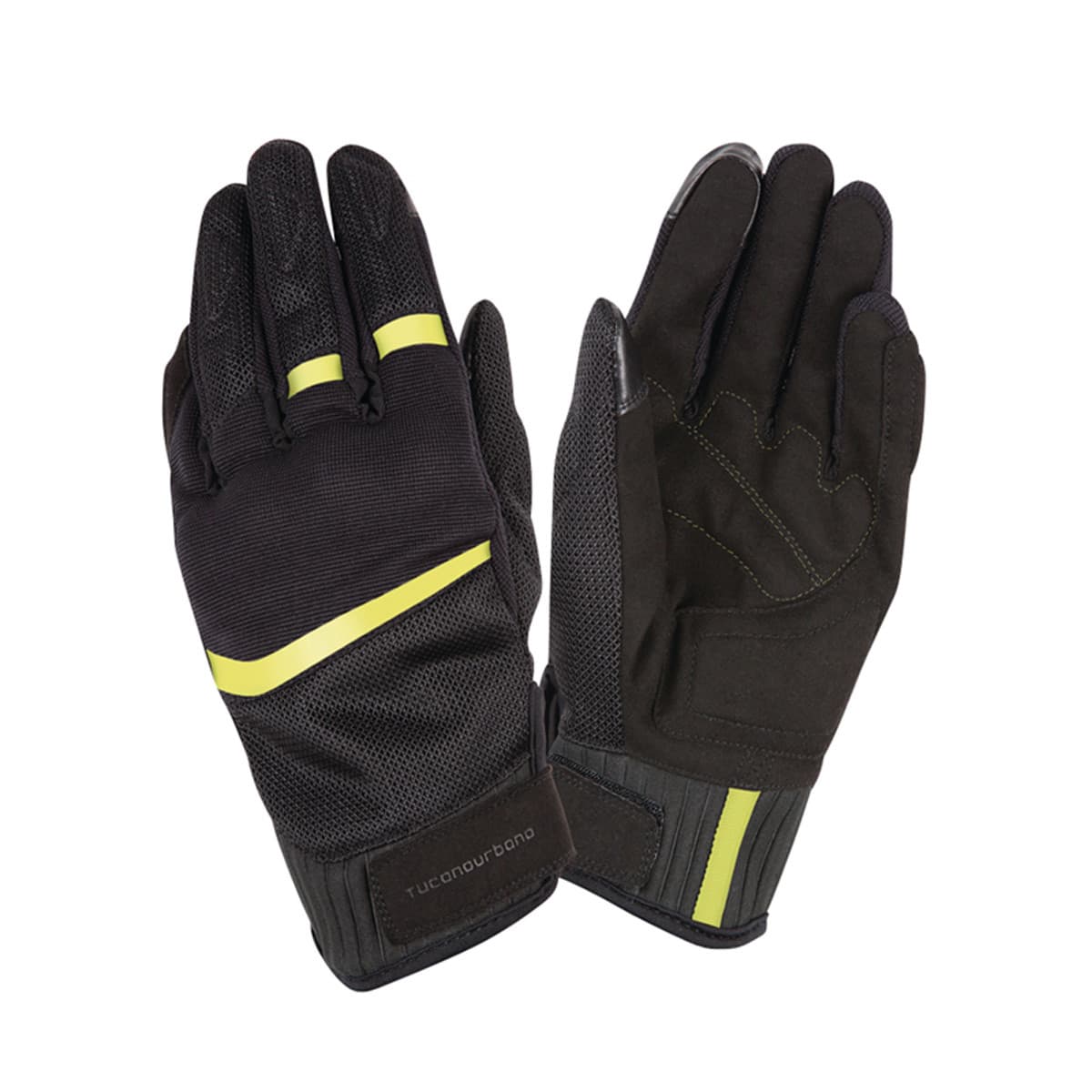 Tucano Urbano - Gants Moto - Tucano Penna Printemps / Été - Noir / Jaune Fluo L
