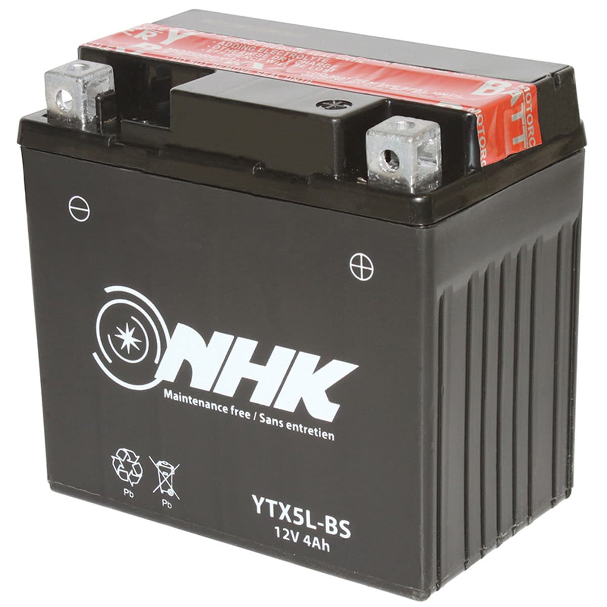 Nhk - Batterie 12v 4 Ah Ntx5l-bs Mf / Ytx5l-bs - Nhk Sans Entretien +d