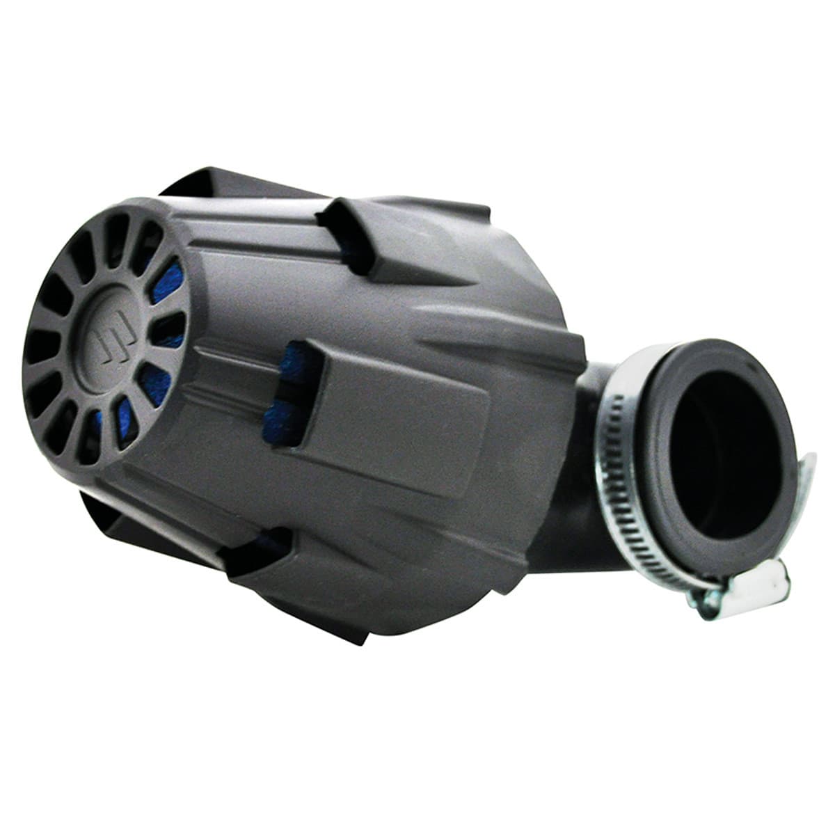 Polini - Filtre À Air Phbg - Polini Blue Air Box 32mm Coudé 90 Degrés Long 135mm