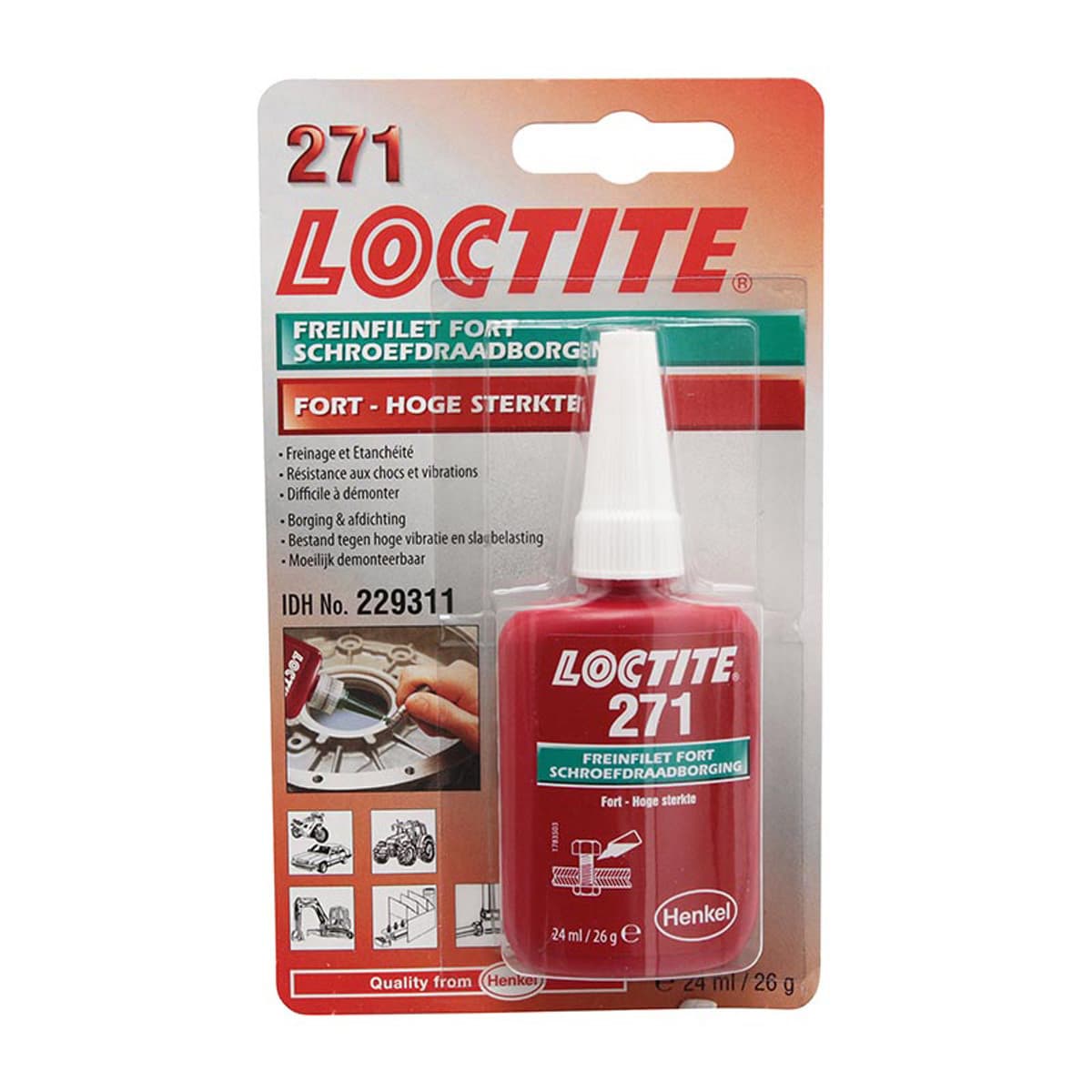 Loctite - Frein Filet Fort - Loctite 271 À Résistance Élevée 24 Ml
