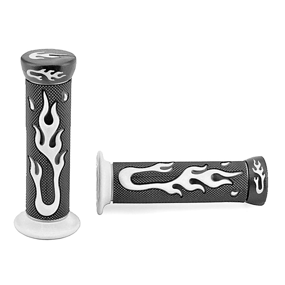 Tnt - Poignées De Guidon - Tnt Gel Flamming Noir / Blanc