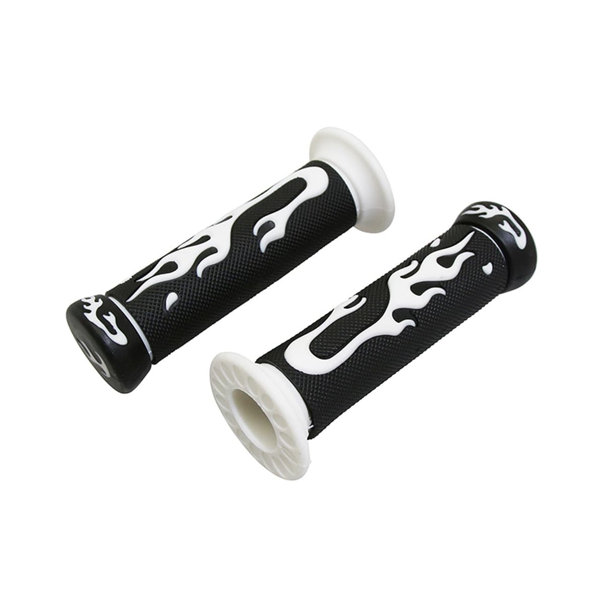 Replay - Poignées De Guidon - Replay Flaming Closed End Blanc / Noir