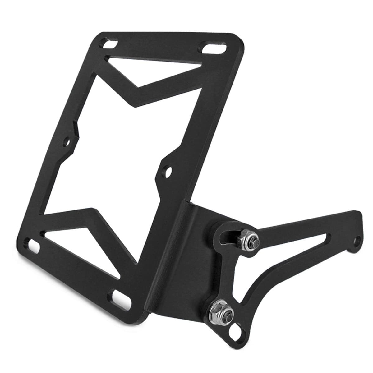 Tnt - Support Plaque Immatriculation Mbk Yamaha - Tnt Fixation Latérale Noir Mat