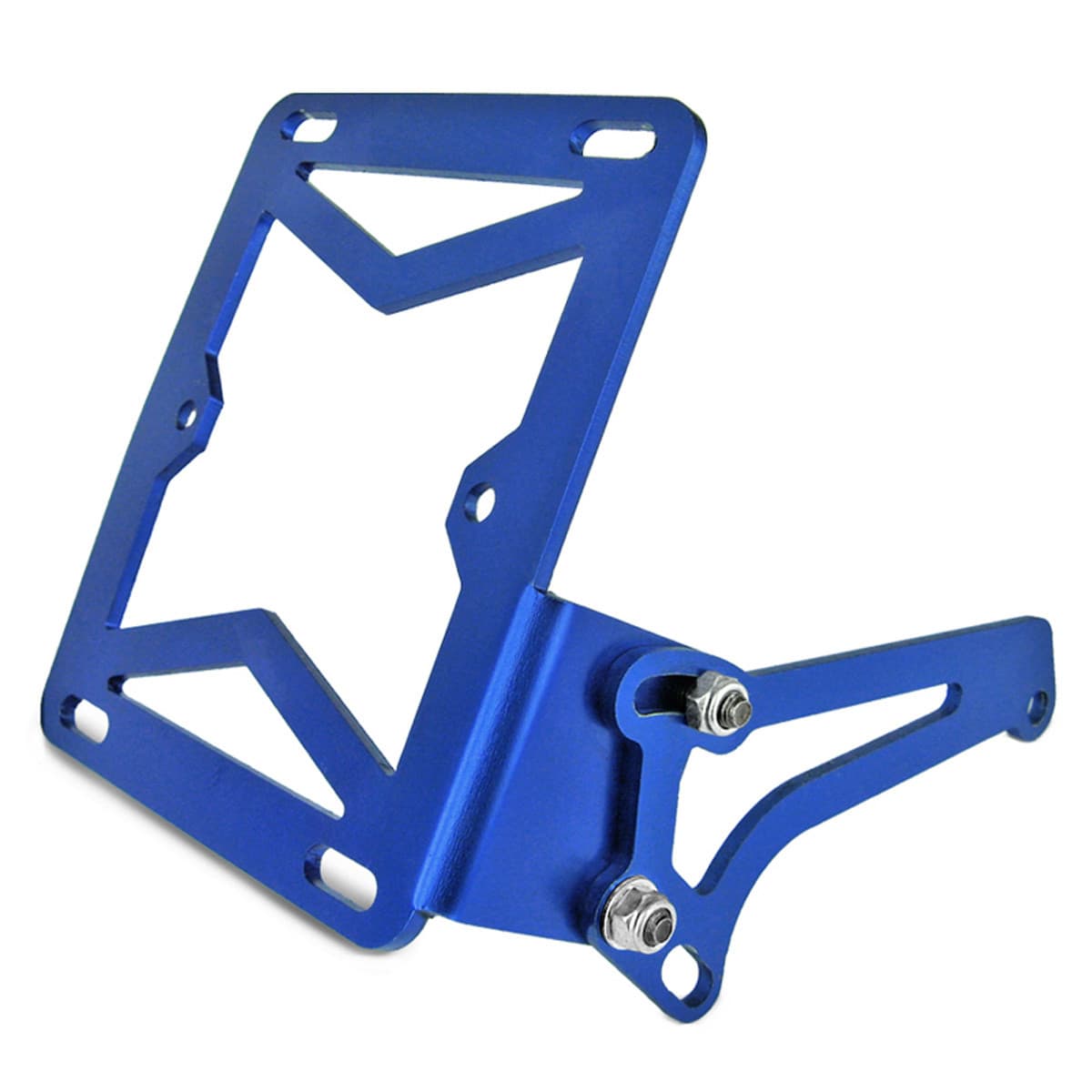 Tnt - Support Plaque Immatriculation Mbk Yamaha - Tnt Fixation Latérale Bleu