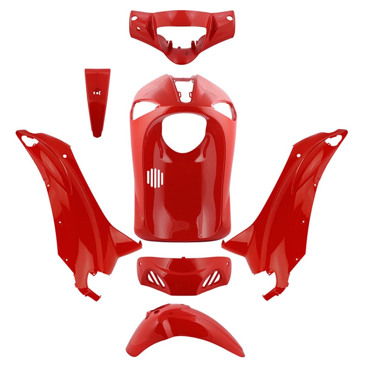 Tnt - Kit Carénages / Carrosserie Piaggio Liberty - Rouge 7 Pièces