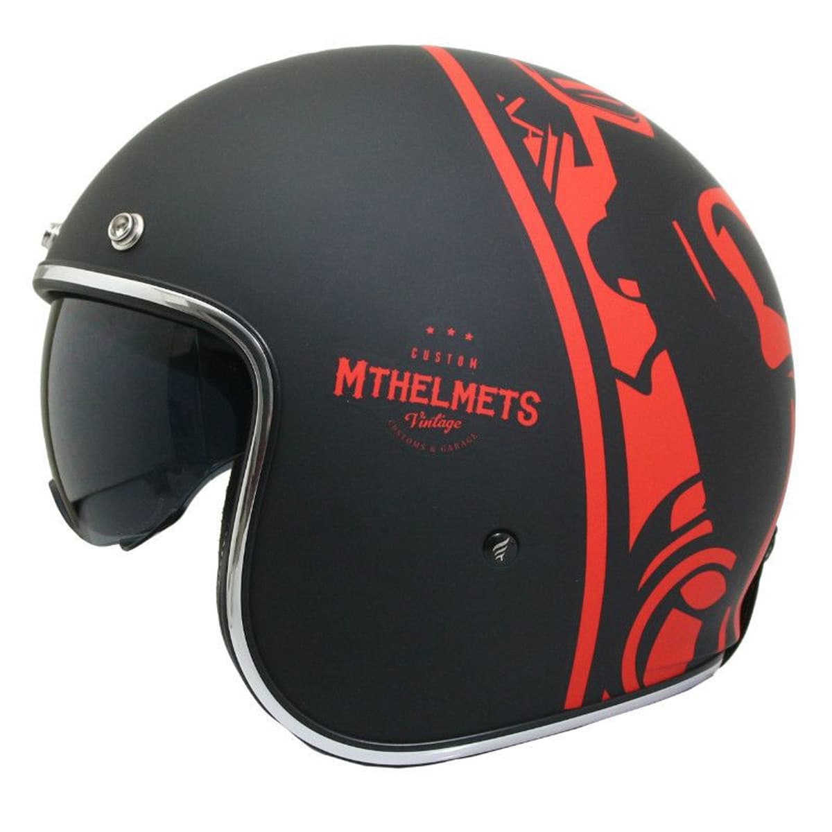 Mt Helmets - Casque Jet - Mt Le Mans 2 Sv Divenire Rouge / Noir Mat Xs