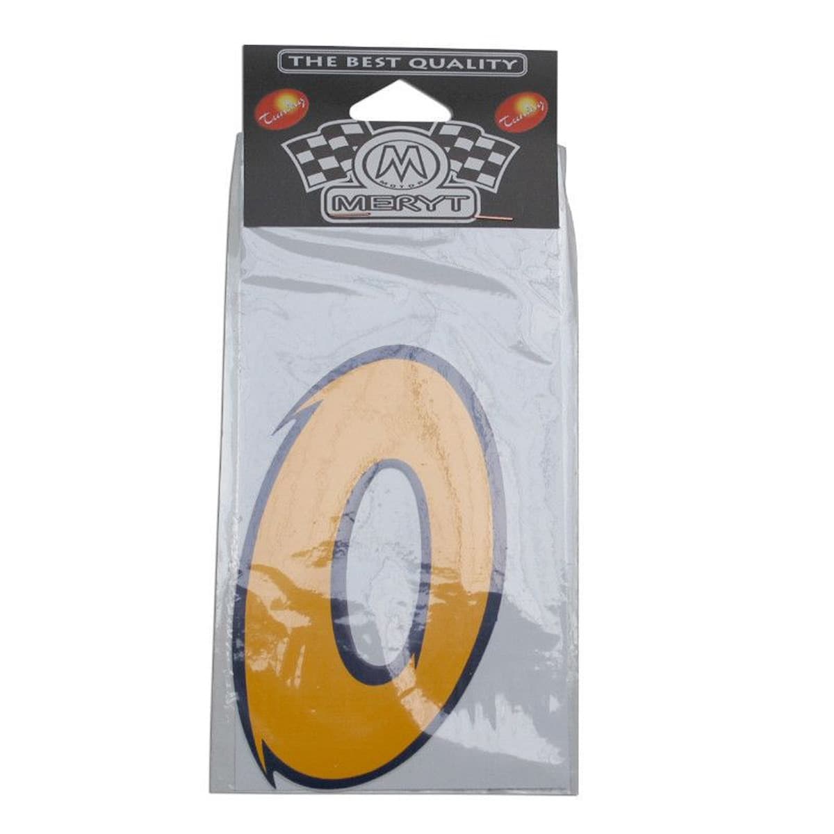 Meryt - Autocollant / Sticker - Meryt Numéro 0 Jaune 9cm