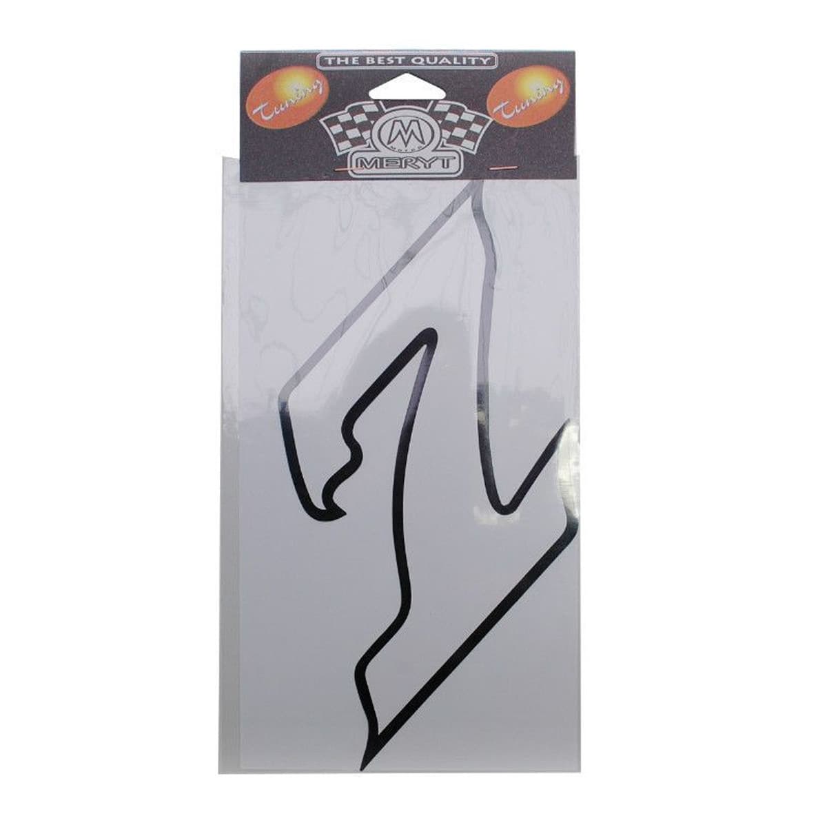 Meryt - Autocollant / Sticker - Meryt Numéro 7 Blanc 13cm